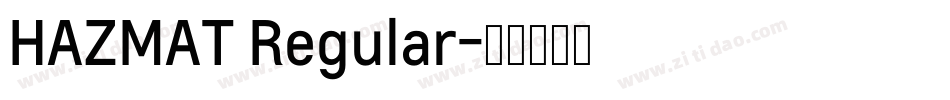 HAZMAT Regular字体转换